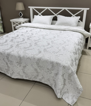 Покрывало 220х240 silver жаккард LUNA home