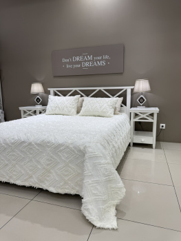 Покрывало 250х260 cream бахрома LUNA home