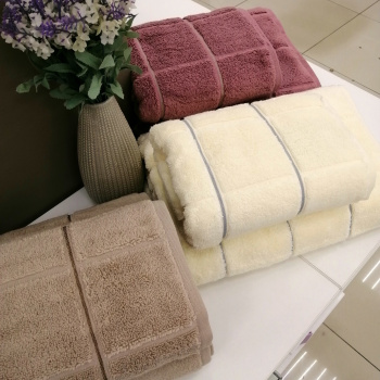 Полотенце махровое 70х140 Microcotton клетка CESTEPE