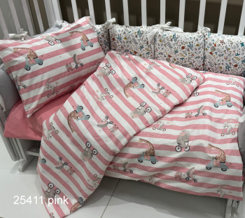 КПБ для детской кроватки 25411 pink поплин БУБА