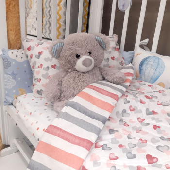 Комплект для детской кроватки 23587 pink поплин БУБА