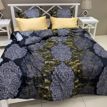 КПБ Семейный 21241 black сатин LUNA